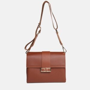 Torebka Damska na Ramię z Eko Skóry Brązowa 1258