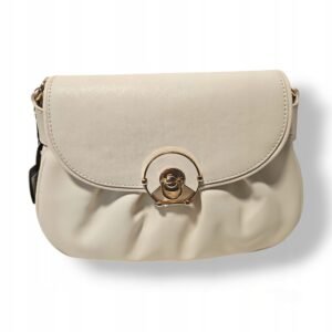 Torebka Damska na ramie z Eko Skóry, Kremowa 1256