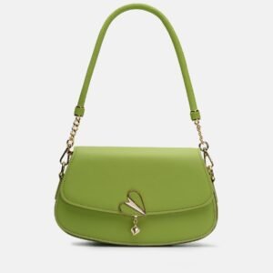 Torebka damska Listonoszka z Serduszkiem 1184 Pistacja