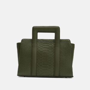 Torebka 1132 damska klasyczna Shopper kuferek zielony