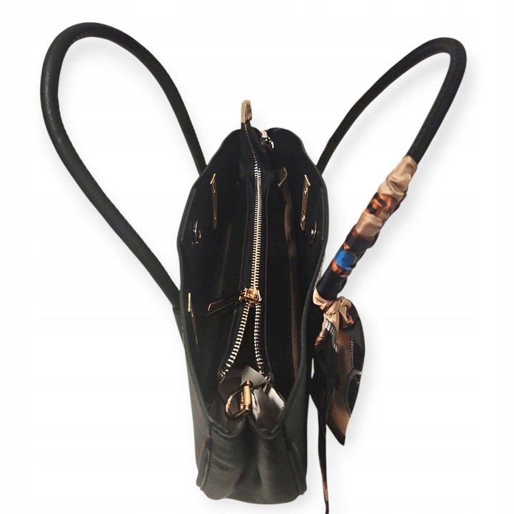 Torebka damska klasyczna shopper Czarny - obrazek 3