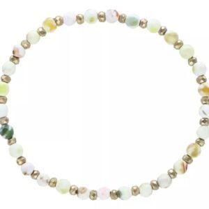 Bransoletka z Fasetowanego Agatu i Hematytu - na Gumce