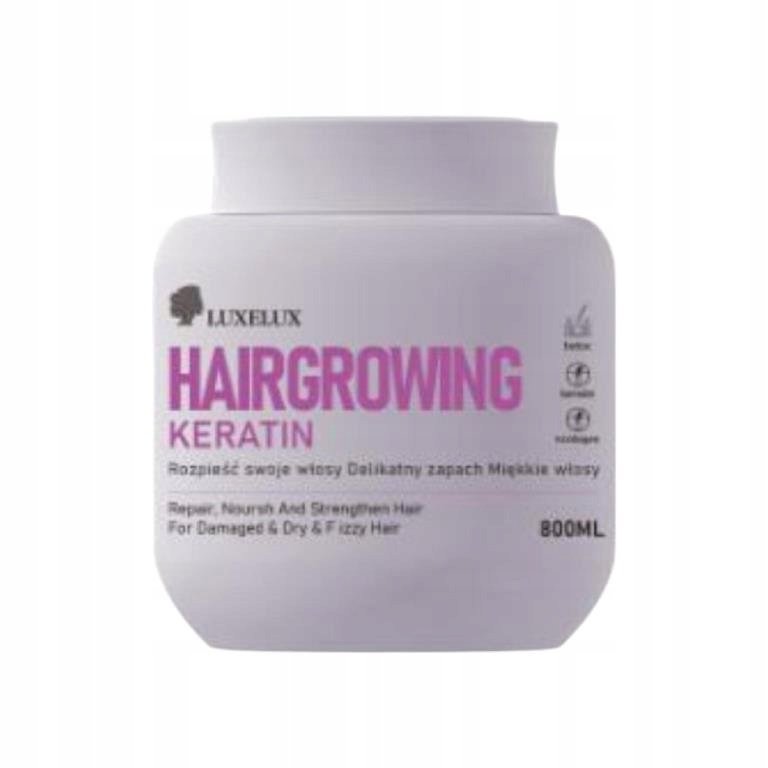 LUXELUX KERATIN MASKA DO WŁOSÓW HAIRGROWING 800ML