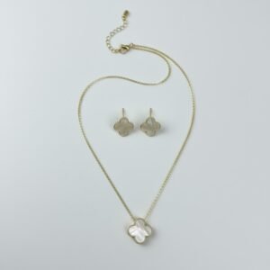 ZESTAW BLOOM BIŻUTERII NASZYJNIK KOLCZYKI KONICZYNA