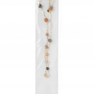Naszyjnik Moonriver - Pastelowe Kamienie Naturalne, Perły i Łańcuszek