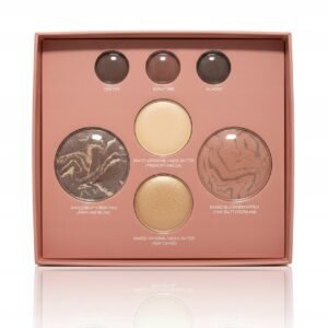 Rozświetlacz, Róż i Bronzer PALETA MAKIJAŻU 7w1