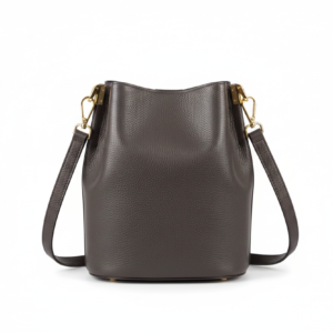 Torebka Damska Worek Skóra Naturalna Bordowa Premium