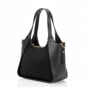 Torebka Damska Skóra Naturalna Czarna Premium