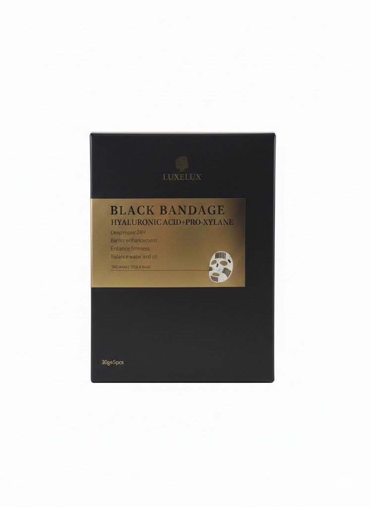 Maska w płachcie LUXELUX Black Bandage Kwasem Hialuronowym Pro-Xylane 1SZT