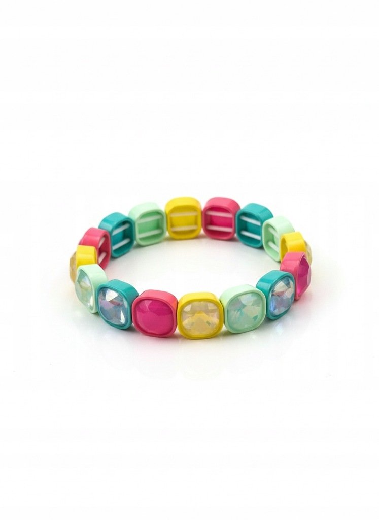 Bransoletka MOONRIVER – Kolorowe Kryształy na Gumce Pastelowy Zawrót Głowy