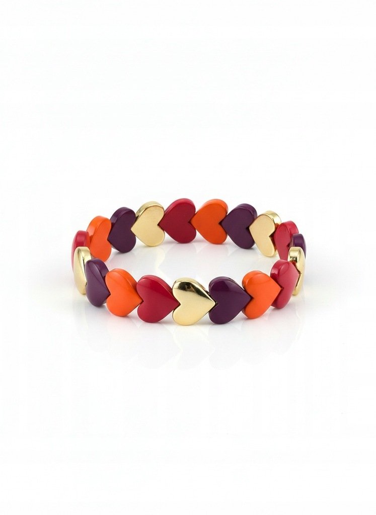 Bransoletka MOONRIVER – Serce | Energetyczna Czerwień i Złoto