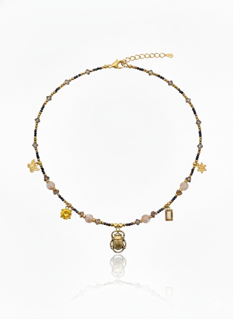 Naszyjnik MOONRIVER – Skarabeusz i Symbole Natury