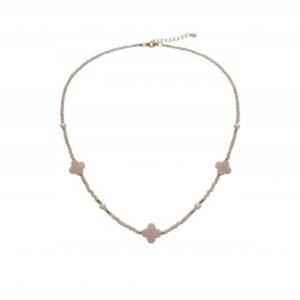 Naszyjnik Moonriver z Kwarcem Różowym i Hematytem