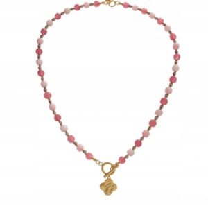 Naszyjnik Moonriver z Kwarcem Różowym i Hematytem